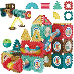 WOOPIE Klocki Konstrukcyjne 3D Zestaw Edukacyjny Tor Kulkowy