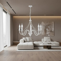 Żyrandol MINERWA 5 biały SL.0214 - Sollux