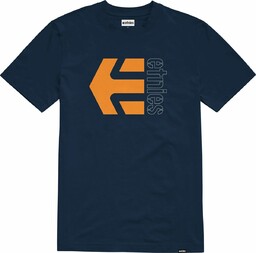 t-shirt męski ETNIES CORP COMBO TEE Navy/Orange