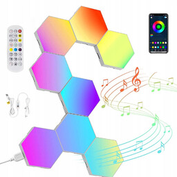 Lampa Kinkiet Plaster Miodu Modułowa USB + Pilot