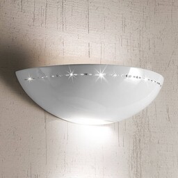 Ceramiche Kinkiet Laurentia, możliwość ściemniania, biały / opal,
