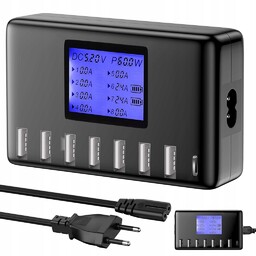 Sieciowa Ładowarka Szybka Do Telefonu Uniwersalna Z LCD