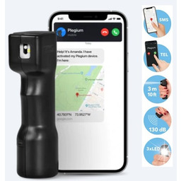 Gaz pieprzowy Plegium Smart Black +GPS+SMS+TEL+ALARM+LED (SPS-P-S-POL-BL-E)