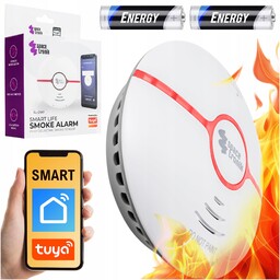 Czujnik dymu Detektor ognia WiFi Tuya Smart Alarm