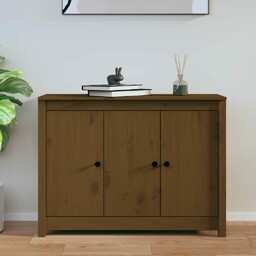 vidaXL Szafka, miodowy brąz, 100x35x74 cm, lite drewno