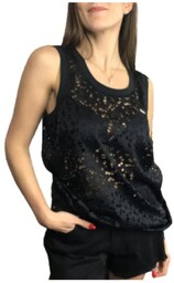 Bluzka damska Liu Jo Sport Top Jersy koronkowa-S
