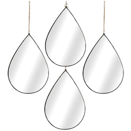 Romimex Zestaw luster czarny polistyren 19 x 27