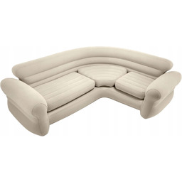 Intex Dmuchana Sofa Narożna 257x203x76cm Beżowa Rogówka