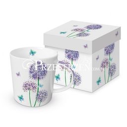 DUŻY KUBEK PORCELANOWY Allium - w PUDEŁKU