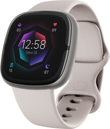 Smartwatch Fitbit Sense 2 Lunar White/Platinum (FB521SRWT)