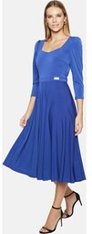 Niebieska sukienka rozkloszowana midi L&amp;apos;AF Santana