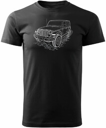 Koszulka Jeep Wrangler Rubicon z samochodem Jeep Wrangler