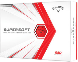 Matowe piłki golfowe CALLAWAY SUPERSOFT (czerwone)