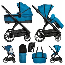 Muuvo Trick Wózek Głęboko-spacerowy 2w1 Spacerówka Gondola +torba