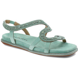 Alma En Pena Zielone Sandały Eleganckie Obuwie Damskie