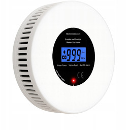 Czujnik Czadu Dymu Tlenku Węgla 2W1 Bezprzewodowy Certyfikowany