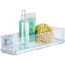 WENKO Prostokątna półka łazienkowa QUADRO, Vacuum-Loc, pod prysznic