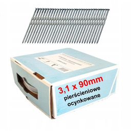 Gwoździe do gwoździarki łączone plastkiem 3,1X90mm 21° 2000