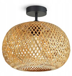 Lampa Sufitowa Plafon Bambusowa Pleciona Boho Naturalna 580-PR1