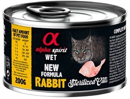 ALPHA SPIRIT Karma dla kota Sterilised Cats Rabbit