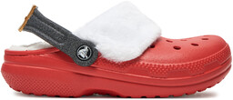 Klapki Crocs Classic Lined Santa Clog 210933 Czerwony
