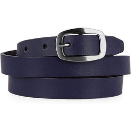 Lois - Damski pasek ze skóry skórzanej. Metaliczna