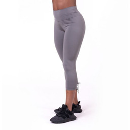 NEBBIA Legginsy Damskie Sznurowane Metaliczne L