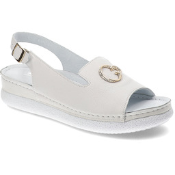 Pollonus Białe Sandały Wygodne Obuwie Damskie