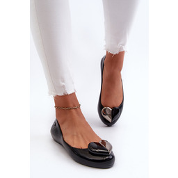 Damskie Baleriny Z Serduszkiem ZAXY LL285027 Czarne-35/36