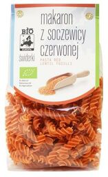 MAKARON PROTEINOWY Z SOCZEWICY CZERWONEJ ŚWIDERKI BIO 250