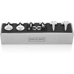 Zestaw spinek do mankietów na prezent dla lekarza