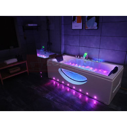 Wanna z hydromasażem LS-5010 prostokątna 180cmx80cmx57cm chromoterapia
