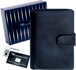 KOCHMANSKI Portfel męski skórzany granatowy rfid pionowy