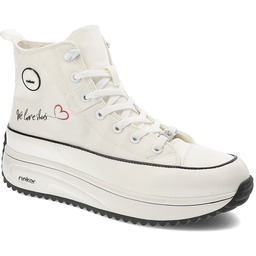 Białe Sneakersy Rieker Sportowe Obuwie Damskie