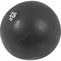 Gorilla Sports Piłka lekarska 15 kg gumowa, czarna