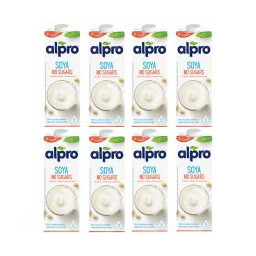 ZESTAW - Napój ALPRO Sojowe Niesłodzone 8x1L