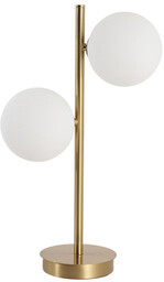 Lampa biurkowa DORADO, złota z białymi kloszami, 2x40W