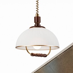 Lamkur Lighting Żyrandol Ilsa, biały/złoty, Ø 30 cm,