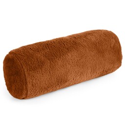 Eurofirany Poduszka dekoracyjna 15x45 Nina ceglasta futrzana wałek