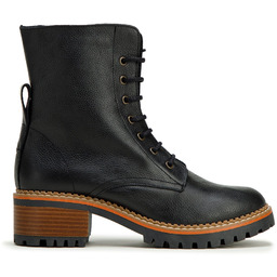 Damskie trapery skórzane klasyczne czarne