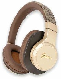 Guess słuchawki nauszne Bluetooth GUBH604GEMW brązowy/brown 4G Script