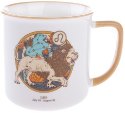 Kubek porcelanowy Zodiak - Lew, 460 ml