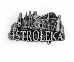 Magnes metalowy panorama Ostrołęka