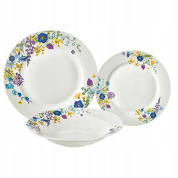 Porcelanowy komplet Serwis Obiadowy 6 osób 18 elementów