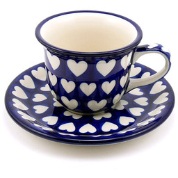 Filiżanka ze spodkiem 150ml Ceramika Artystyczna Bolesławiec