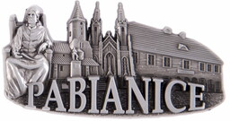 Magnes metalowy panorama Pabianice