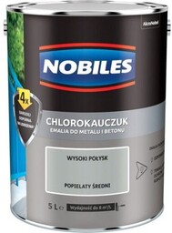 Nobiles Emalia Chlorokauczuk Popielaty 5L