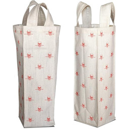 Bonamaison Bawełniana torba na wino z nadrukiem cyfrowym,