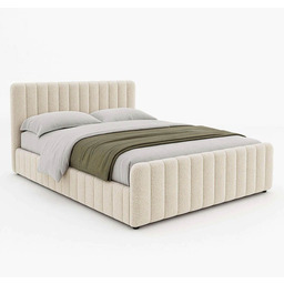 Łóżko tapicerowane z pojemnikiem SFG0167P 160x200 Boucle Beż