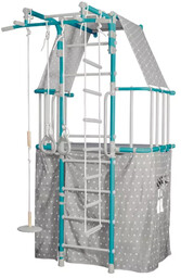 Indigo Drabinka gimnastyczna z domkiem Pastel turkusowa